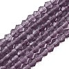 Imitate Austrian Crystal Frosted Glass Beads Strands EGLA-A039-T3mm-MD04-2