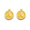 Golden Plated Alloy Enamel Charms ENAM-Q437-13A-1