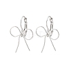 Bowknot Brass Leverback Earrings EJEW-A150-04C-P-4