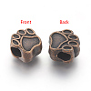 Tibetan Style European Beads LS-MPDL-6160-R-NR-2