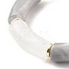 Acrylic Tube Beaded Stretch Bracelets BJEW-JB07762-04-5