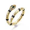 Brass Micro Pave Cubic Zirconia Cuff Rings RJEW-S045-028G-A-NR-1