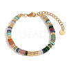 Retro Natural & Synthetic Mixed Gemstone & Stainless Steel Beaded Bracelets for Women NO5359-5-1