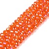 Electroplate Glass Beads Strands EGLA-A044-T3mm-B25-1