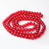 Drawbench Transparent Glass Round Beads Strands X-GLAD-Q012-8mm-15-2