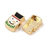 Brass Enamel Beads KK-L255-16G-03-2
