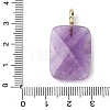 Natural Amethyst Faceted Pendants G-B186-01G-02-3