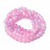 Spray Painted Glass Beads Strands GLAA-A038-C-78-2