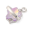 Rack Plating Alloy Cubic Zirconia Pendants FIND-Q116-03S-02-2