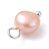 Natural Cultured Freshwater Pearl Charms PALLOY-JF01099-02-5