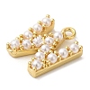 Plastic Imitation Pearl Pendants KK-P230-17G-W-2
