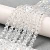 Transparent Electroplate Glass Beads Strands GLAA-F029-2mm-A13-4