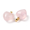Natural Rose Quartz Pendants X-G-I311-A13-G-2