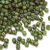 Picasso Glass Cylinder Seed Beads GLAA-C044-01B-1