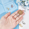 6Pcs 3 Colors Brass Screw Carabiner Lock Charms KK-UN0002-05-5