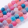 Natural Weathered Agate Beads Strands G-G589-10mm-09-1