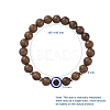 Unisex Wood Beads Stretch Bracelets BJEW-JB04956-2