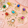8Pcs 8 Colors Iron Big Pendants FIND-FG0003-31G-5