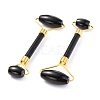 Natural Obsidian Brass Face Massager MRMJ-G009-53G-2