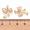 Brass Micro Pave Cubic Zirconia Pendants KK-N254-231G-3