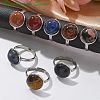 Tarnish Resistant 304 Stainless Steel Pad Ring Settings STAS-G173-19P-8mm-3