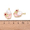 Brass Enamel Pendants KK-SZC0009-09G-02-3