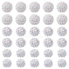 30Pcs 3 Styles Acrylic & Resin with Rhinestone Round Beads OACR-PH0004-27-1
