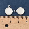 Flat Round Brass Pendant Cabochon Settings X-KK-K414-14B-S-3