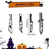 4 Pieces Halloween Scary Themed Enamel Knife Pins Gothic Dagger Shape Badges Pins Alloy Metal Pins Knife Lapel Pins Holiday Gifts for Clothing Bags Backpacks Jackets Hats JBR110A-4