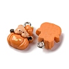 Halloween Theme Opaque Resin Pendants RESI-D075-02E-3