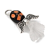 Opaque Black Acrylic Pendants PALLOY-JF04413-3