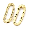 Rack Plating Brass Micro Pave CLear Cubic Zirconia  Spring Gate Clasps KK-Q814-13G-2