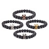 Natural Lava Rock Beads Oil Diffuser Yoga Stretch Bracelet for Girl Women BJEW-JB06834-1