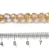Electroplate Transparent Glass Beads Strands EGLA-A035-T6mm-L17-4