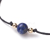 Natural Lapis Lazuli(Dyed) Beaded Bracelets BJEW-JB05505-04-2