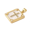 Rack Plating Brass Micro Pave Cubic Zirconia Pendants KK-P279-23G-2