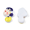 Spray Painted Opaque Resin Cabochons CRES-S302-75-3