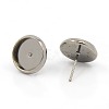 Brass Stud Earring Settings KK-H021-1B-1