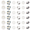 45Pcs 3 Styles 4-Holes Shell Buttons BUTT-TA0001-28-2