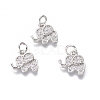 Brass Micro Pave Cubic Zirconia Pendants KK-G374-26P-1