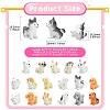34Pcs 17 Styles Opaque Resin Dog Display Decorations RESI-CJ0005-40-2