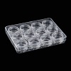 (Defective Closeout Sale:Box is Cracked )Transparent Plastic Nail Art Decorations Storage Box AJEW-XCP0002-12-2