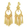Bohemia Zinc Alloy Clip-on Earrings LS-EJEW-C089-01D-G-1