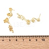 Brass Stud Earrings Findings KK-B179-09G-2
