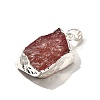Raw Rough Natural Dyed Quartz Crystal Pendants G-G895-05S-08-2