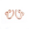 Rose Gold Plated Alloy Letter Pendants X-PALLOY-J718-01RG-U-1