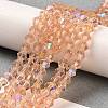 Transparent Electroplate Glass Beads Strands GLAA-F029-2mm-D15-4