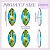 100Pcs Glass Rhinestone Cabochons RGLA-FG0001-25A-2