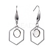 Non-Tarnish Stainless Steel Dangle Earrings AJEW-JB00502-M-2