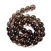 Natural Smoky Quartz Round Beads Strands G-E329-10mm-38A-5